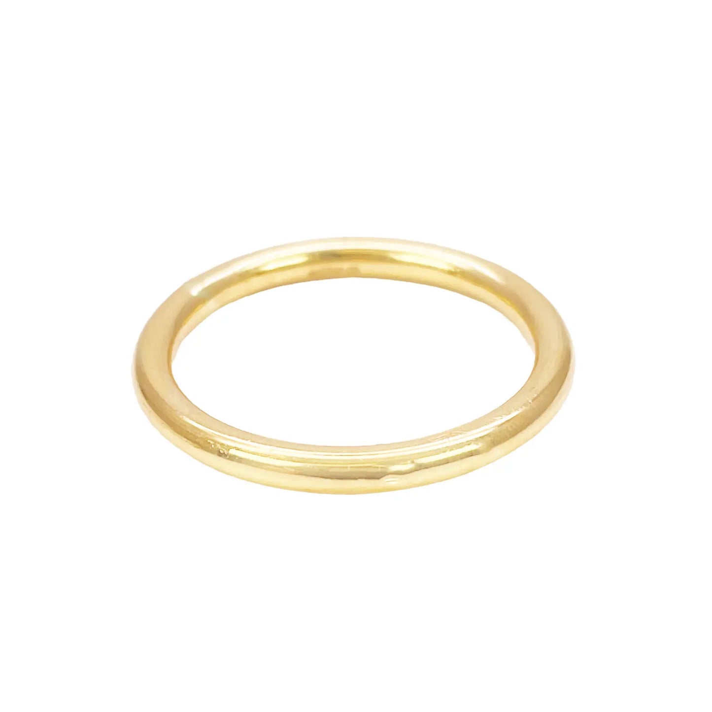 22ct Yellow Gold Plain High Polished Wire Band Ring 2.5mm 