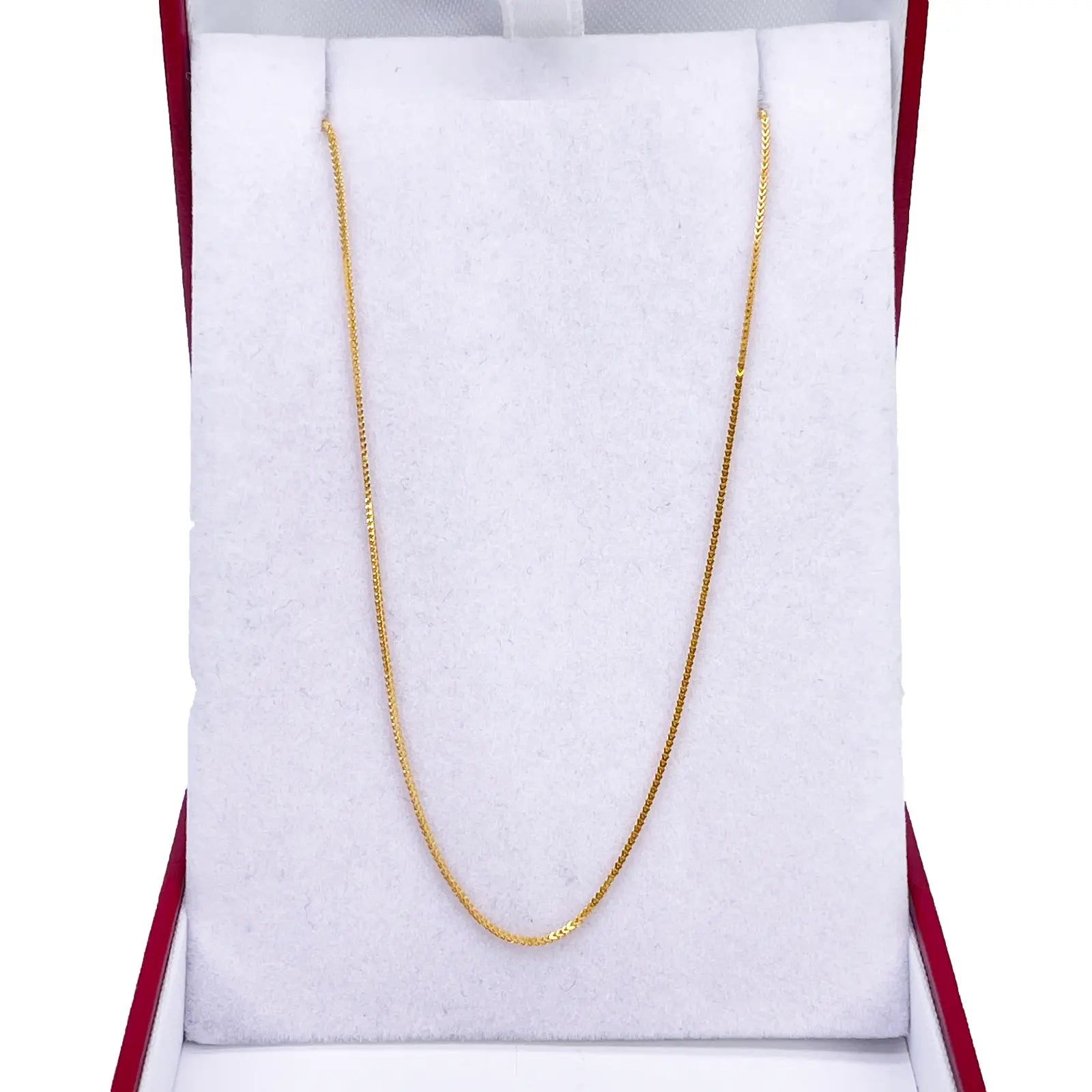 22ct Yellow Gold Solid Foxtail Chain Necklace 20''inches 0.6mm Width 