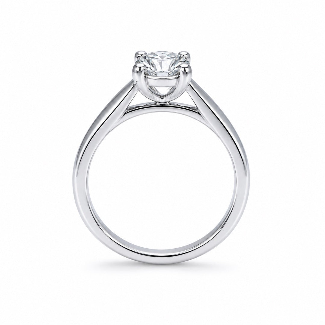 Platinum Natural Diamond Engagement Ring 0.70ct IGI Certified