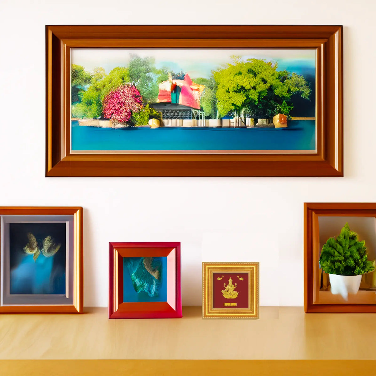 24ct Pure Gold Leaf Lakshmi Frame 13.9 x 13.9cm 