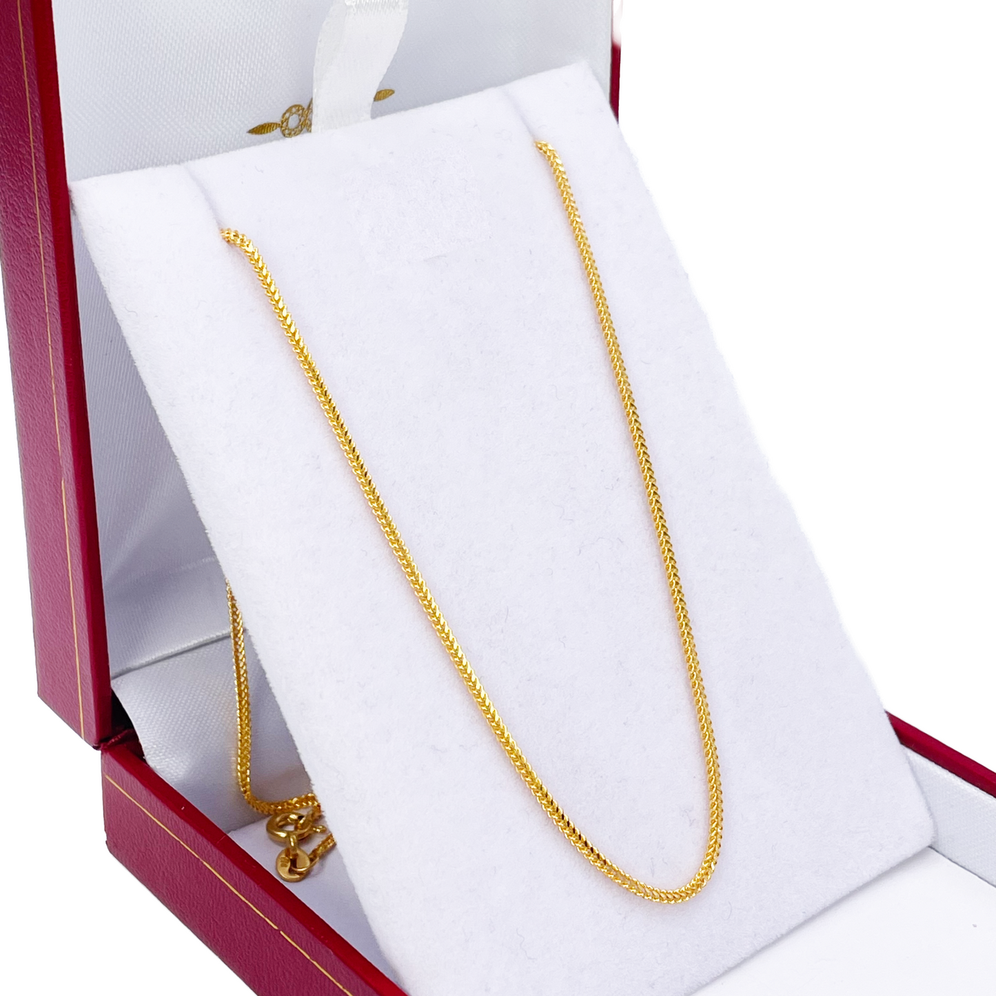 22ct Yellow Gold Solid Foxtail Chain Necklace 16 Inches 1.2m Width