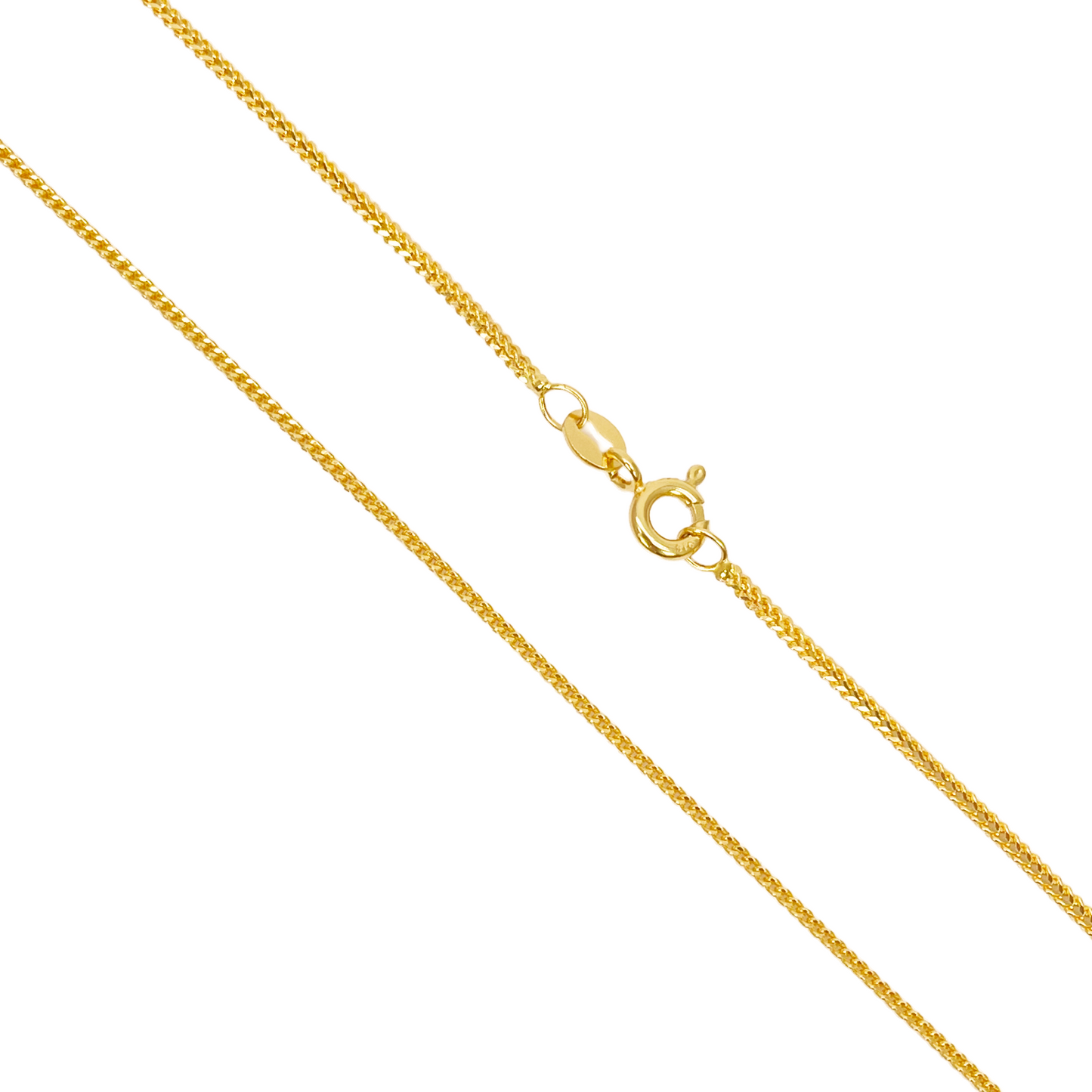 22ct Yellow Gold Solid Foxtail Chain Necklace 16 Inches 1.2m Width