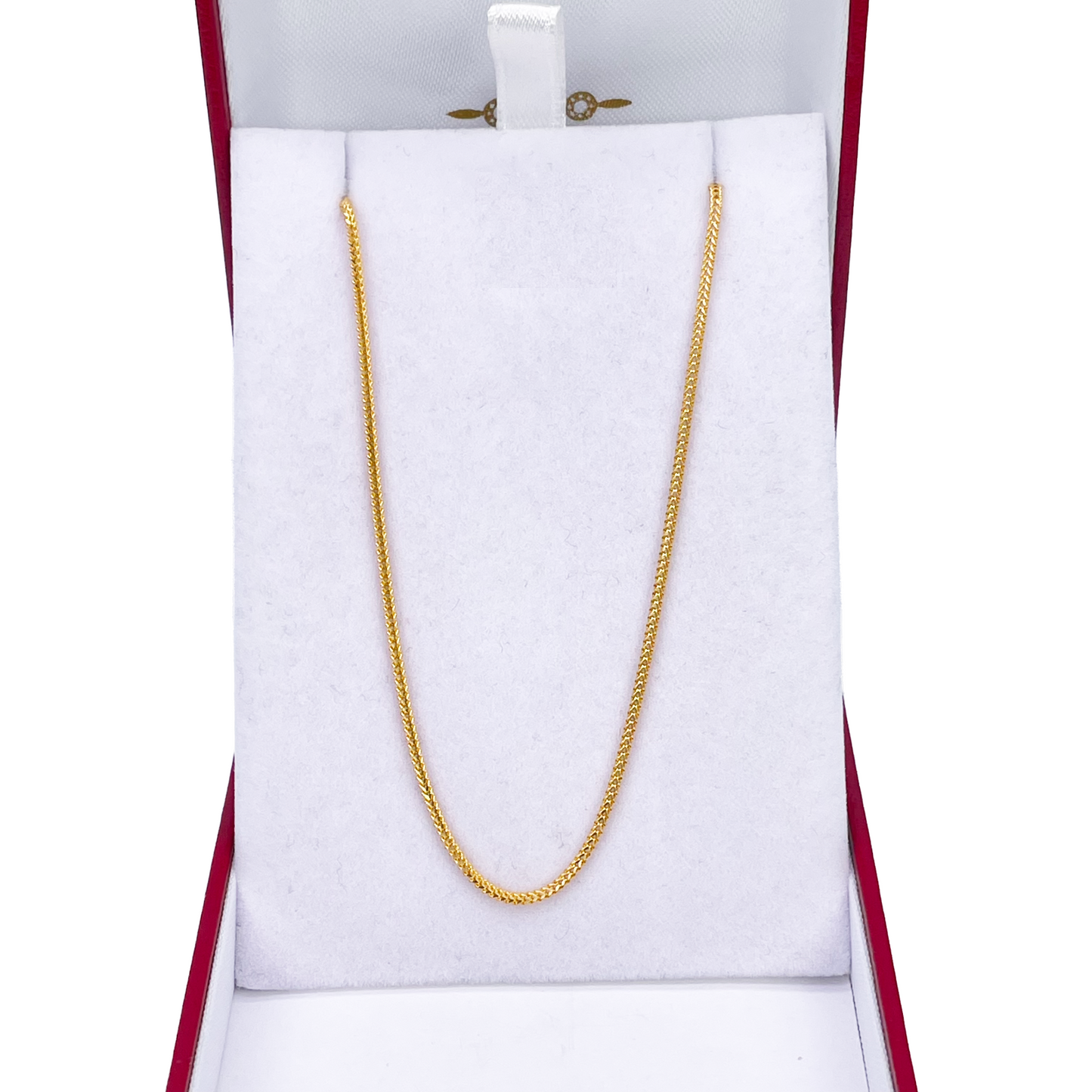 22ct Yellow Gold Solid Foxtail Chain Necklace 16 Inches 1.2m Width