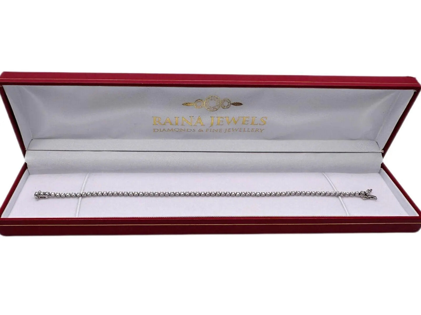18ct White Gold Diamond Tennis Bracelet 4claw 2.02cts 7.00  Diamond Bracelets